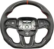 Carbon Fiber Steering Wheel Compatible With Dodge Challenger Charger HELLCAT Jeep Grand Cherokee 2015 2016 2017 2018 2019 2020 2021