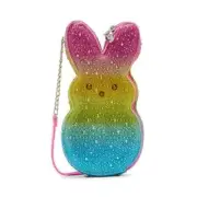 Betsey Johnson Kitsch Peeps Rainbow Rhinestone Easter Bunny Rabbit Crossbody Bag