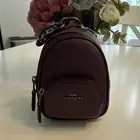 Coach Mini Court Backpack Keychain Bag Charm CC315 Purple Burgundy NWT