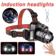 Super Bright Zoom LED Headlamp USB Rechargeable Headlight Work Head Torch Lamp