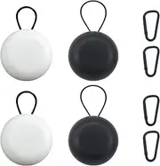 4pcs Ear Plug Carrying Cases, Portable Mini Earplug Holder Storage Box with Keychains, Earbud Plug Organizer Small Storage Bag for Travel