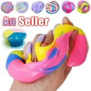 Colorful Strechy Slimes Rainbow Slime Unicorn Floam Fluffy Stress Relief Toy