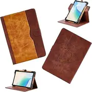 Case for Samsung Sm-T540 Galaxy Tab Active Pro 10.1 2019 Tablet Case 360 Degree Rotation Multi-Viewing Angels PU Leather Stand Folio Cover Brown