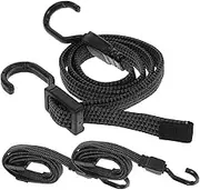 Alasum 3Pcs Adjustable Heavy Duty Bungee Cords with Hooks Flat Wide Elastic Straps for Cargo Luggage and Storage Reliable Binding for Outdoor Use