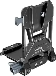 SmallRig V-Mount Battery Plate, V Lock Battery Mounting Plate with 1/4"-20 & 3/8"-16 Threaded Holes, L-Shape Compact & Foldable Tool-Free V Mount Battery Plate for DSLR Camera, Gimbals & Tripod - 4505