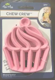 Itzy Ritzy Chew Crew Silicone Baby Teether Cupcake New