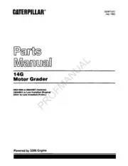 Caterpillar Cat 14G Motor Grader Parts Catalog Manual SEBP1077