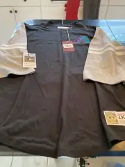 MENS ARIZONA DIAMONDBACKS Baseball MLB Mitchell & Ness Henley Shirt BLK 2XL NWT