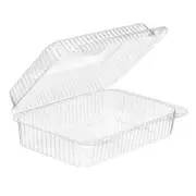 [ 20pack ] 75oz Clear Hinged Food Storage Clamshell Container 8.75" x 5.75"