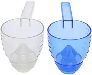 Convenient Clear Measuring Cup, Long Handle Scoop for Measuring Coffee, Smart Funnel Design Prevent Spill, Efficient Portion Control for Supplement, Protein, Spices, Other Dry Good