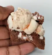 Natural Gyrolite on Chalcedony Mineral Specimen #68