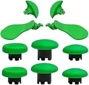 10 in 1 Metal Back Paddles Replacement for PS5 Dualsense Edge Controller,Swappable Thumbsticks Analog Joysticks Kits,Replacement Accessories for PS5 Edge Controller with 4 Paddles,6 Thumbsticks(Green)