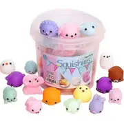 24pcs Squishy Toy Cute Animal Antistress Ball Mochi Toy Stress Relief Toys -e
