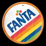 Drink Fanta Orange Drink Coca Cola Coke Soda Pop Round USA Wall Metal Tin Sign