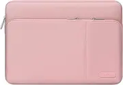 MOSISO 360 Protective Laptop Sleeve Bag Compatible with MacBook Air/Pro, 13-13.3 inch Notebook, Compatible with MacBook Pro 14 inch M3 M2 M1 Chip Max 2023-2021 with 2 Front Separate Pockets, Pink