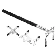 Silicone Retractable Billiard Cue Stick Bridge with 3 Types Bridge Heads Silver
