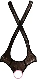JEShifangjiusu Men's Mesh Jockstrap Leotard Underwear Vest Athletic Supporter Bodywear Sexy Wrestling Singlet Underwear