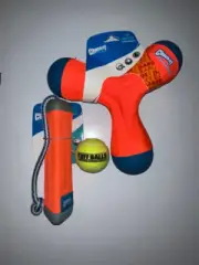 CHUCKIT TRI BUMPER, AMPHIBIOUS BUMPER & TUFF BALL DOG FETCH TOYS NEW 3 TOY LOT
