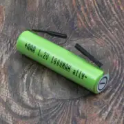 2-Pack 1.2V AAA 1800mAh Battery w/Tabs For Electric Razors Toothbrushe