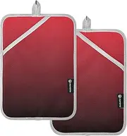 Alizarin Crimson Black Gradient Potholders for Kitchens, Camping Pot Holder Silver Plated Quilted, Great for Cooking Baking BBQ