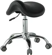 Adjustable Saddle Stool Chairs with Medical Wheel, Ergonomic Rolling Chair Hydraulic Stools, Easy to Install Hygienist Dentist Professional Chair(Black)