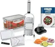 Genius Nicer Dicer Speed Vegetable Slicer with 3 Inserts, Stand 550ml Collecting