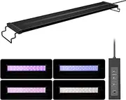 50W 90cm 24/7 led Aquarium Light,Fish Tank Light,Auto On Off Fish Light-Daylight-Moonlight-Ocean Blue Light with Timer Controller dimmable, Waterproof for 36"-47" Freshwater Planted Tank