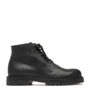 Black Leather Lace-up Boots 42 black