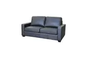 EL Alta 2 Seater Leather Upholstered Sofa Bed - Black