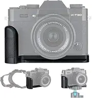 Metal Hand Grip L Bracket for Fuji Fujifilm X-T30 II XT30II X-T30 X-T20 X-T10 Anti-Slip Handgrip Holder, with Battery Memory Card Compartment Opening & Speaker Hole, Replaces MHG-XT10
