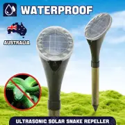 2PCS Ultrasonic Solar Snake Repeller Repellent Waterproof Frequency Garden hmoe