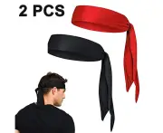 Sweat Wicking Head Tie, Tie Back Headband, Tie Up Hair Band for Men Women Kids Girls Boys