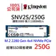 金士頓 SNV2S/250G 超薄 NV2 SSD固態硬碟 M.2 2280 Gen 4x4 NVMe PCIe 單面