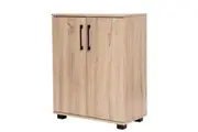 Shelf Cupboard 2 Door Laundry Kitchen Toilet Storage Cabinet Organizer Oak