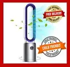 2 In 1 Bladeless Tower Fan, Electric Floor Fan with Negative Ion Purification