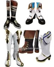 Razor Barbara Diluc Jean Sucrose Shoe Fire for Cosplay Boots Boot Shoes