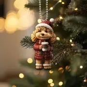 Funny Cockapoo Ornament Cockapoo Dog Drinking Coffee Ornament Cockapoo Dog 2d