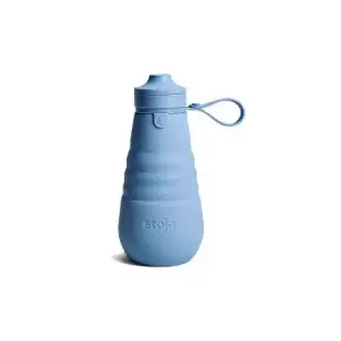 【Stojo】折疊運動水瓶 20oz 鋼鐵藍 水壺(車麗屋)