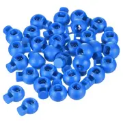 Cord Locks, 100 Pack Ball Spring Toggle Stopper, Sky Blue