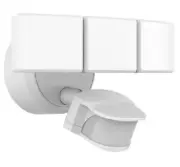Defiant 240-Degree White Motion Activated LED Outdoor Triple Head Flood Light