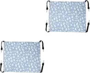 2pcs Cat Hammock Hanging Small Animal Bed Cat Carriers Little Critters Cat Window Cat Cages Pet Sleeping Bed Cat Winter Pad Cat Hanging Hut Pet Cat Nest Kitten Hammock Canvas Blue