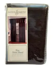 Jaclyn Smith Solid Faux Silk Panel 54" x 63" Chocolate Brown Vintage Pack