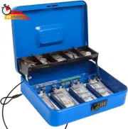 Cash Box with Combination Lock，Durable Metal Cash Box with Money Tray，Lock Box S
