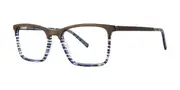 Jhane Barnes Row of Operations Auburn Blue Men's Glasses Blue Size 55 - Private Health Rebate - Blue Light Block Available