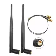 2pcs 868MHz 915MHz LoRa Antenna Indoor Omni 5dBi Gain SMA Male + IPEX Cable