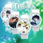 TFBOYS周邊王俊凱王源易烊千璽手錶男女學生同款表四葉草應援禮品