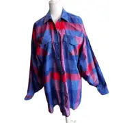 Anthropologie Eva Franco Juliette Dress Blue Red Panama Plaid SZ 12 NEW