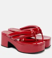 [Dries Van Noten] Dries Van Noten 60 patent leather thong sandals AU 7.5 red