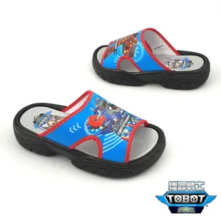 【米蘭鞋都】機器戰士 TOBOT 兒童 拖鞋 耐穿 止滑 台灣製 正版授權 27206 藍色