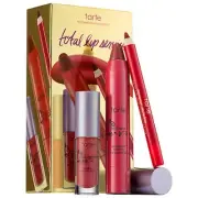 TARTE TOTAL LIP SERVICE PINK LIPSTICK SURGENCE+GLOSS+AMAZONIAN CLAY LINER BUNDLE